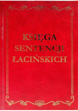 Księga sentencji łacińskich