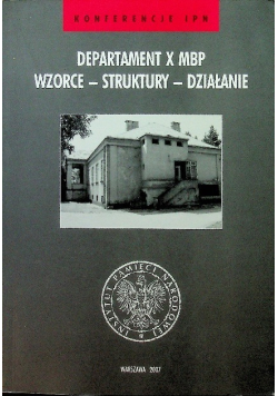 Departament X MBP Wzorce struktury działanie