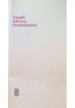 Początki doktryny chrześcijańskiej