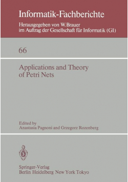 Applications and Theory of Petri Nets