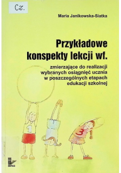 Przykładowe konspekty lekcji wf