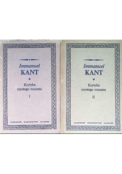 Krytyka czystego rozumu Tom I i II