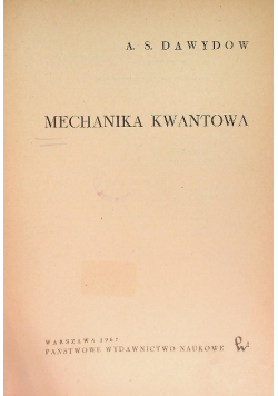Mechanika kwantowa