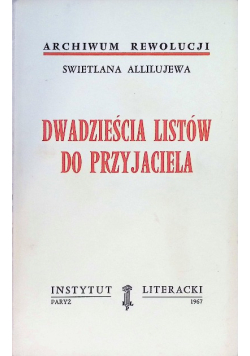 Dwadzieścia listów do przyjaciela