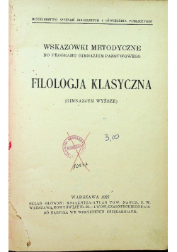 Filologja Klasyczna 1927 r.