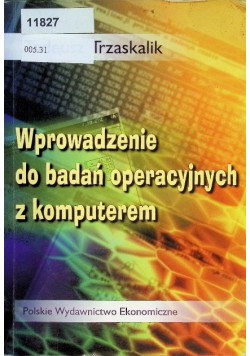 Wprowadzenie do badań operacyjnych z komputerem