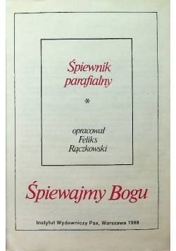 Śpiewnik parafialny śpiewajmy Bogu