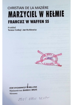 Marzyciele w Hełmie Francuz w Waffen SS