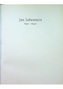 Jan Lebenstein Etapy