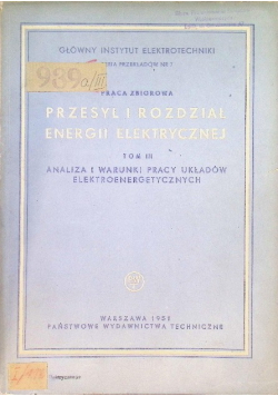 Przesył i rozdział energii elektrycznej Tom 3