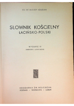 Słownik kościelny łacińsko polski