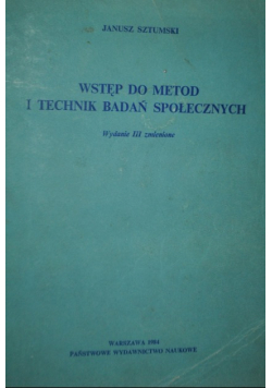 Wstęp do metod i technik badań społecznych