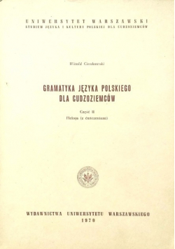 Gramatyka Języka Polskiego Dla Cudzoziemców Część II