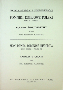 Pomniki dziejowe Polski Rocznik Świętokrzyski tom XII