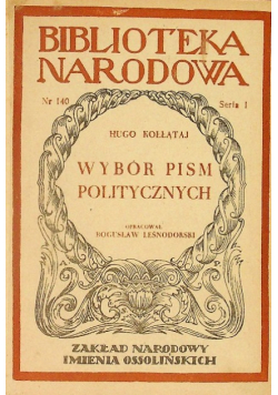 Kołłątaj Wybór pism politycznych
