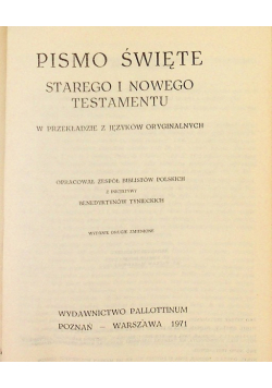 Pismo Święte Starego i Nowego Testamentu