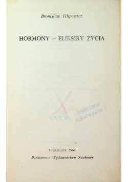 Hormony eliksiry życia