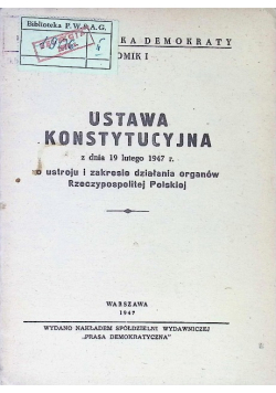 Ustawa konstytucyjna o ustroju i zakresie działania organów Rzeczypospolitej Polskiej 1947 r.