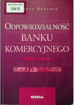 Odpowiedzialność banku komercyjnego