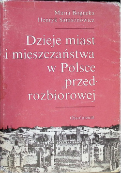 Dzieje miasta i mieszczaństwa w Polsce przedrozbiorowej