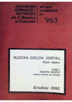 Filozofia dziejów estetyka Część 1