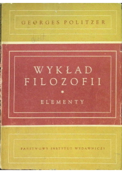 Wykład filozofii Elementy 1950 r.