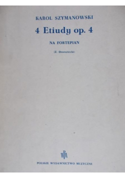 4 Etiudy op. 4 ma fortepian. Nuty