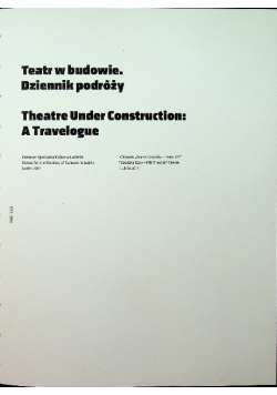 Teatr w budowie dziennik podróży