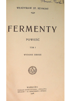 Fermenty Tom 1 1906 r.
