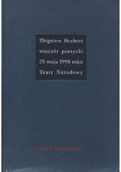 Zbigniew Herbert wieczór poetycki