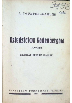 Dziedzictwo Rodenbergów 1935 r.