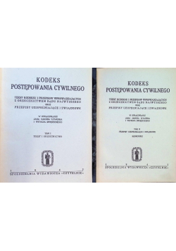 Kodeks postępowania cywilnego Tom 1 i 2 1947 r.