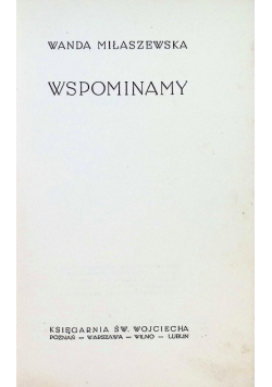 Wspominamy - Pamiętnik poetycki, 1939 r.