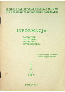 Informacja radiestezja geotronika biotronika psychotronika Zeszyt 3