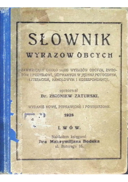 Słownik wyrazów obcych z podaniem wymowy - Lwów 1926 r.