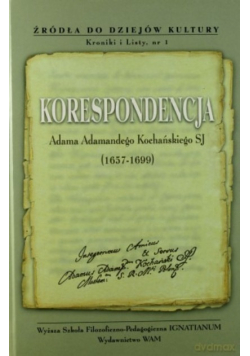 Korespondencja Adama Adamandego Kochańskiego SJ (1657-1699)
