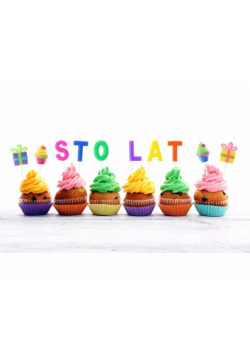 Świeczki pikery Sto Lat 10szt