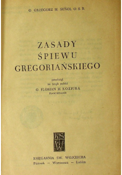 Zasady śpiewu gregoriańskiego