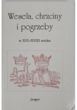 Wesela chrzciny i pogrzeby w XVI XVIII wieku