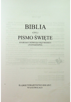 Biblia czyli Pismo Święte