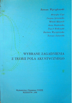 Wybrane zagadnienia z teorii pola akustycznego