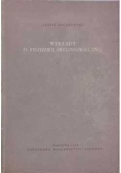 Wykłady o filozofii średniowiecznej