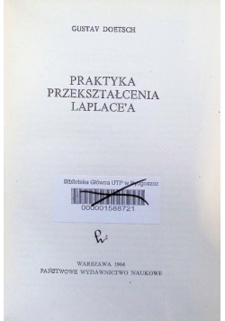 Praktyka przekształcenia Laplace a