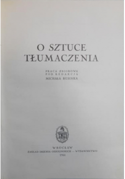 O sztuce Tłumaczenia