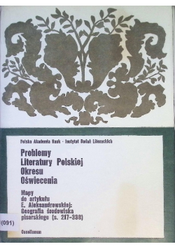 Problemy literatury polskiej okresu oswiecenia Mapy