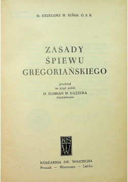 Zasady śpiewu gregoriańskiego