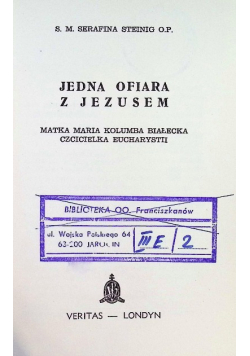 Jedna ofiara z Jezusem