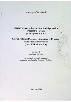 Klerycy z ziem polskich, litewskich i pruskich święceni w Rzymie