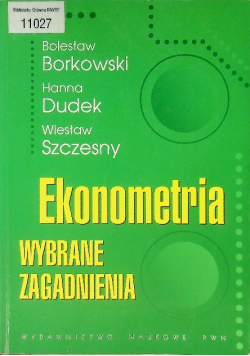 Ekonometria Wybrane zagadnienia