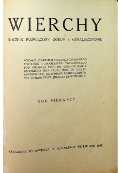 Wierchy rok pierwszy 1923 r.